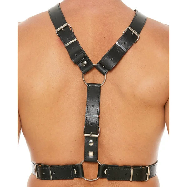 Shots Uomo Men's Harness w/Metal Bit - Black