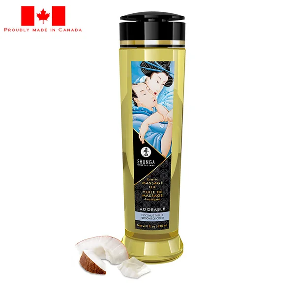 Shunga Erotic Art Erotic Massage Oil Coconut 8 oz.
