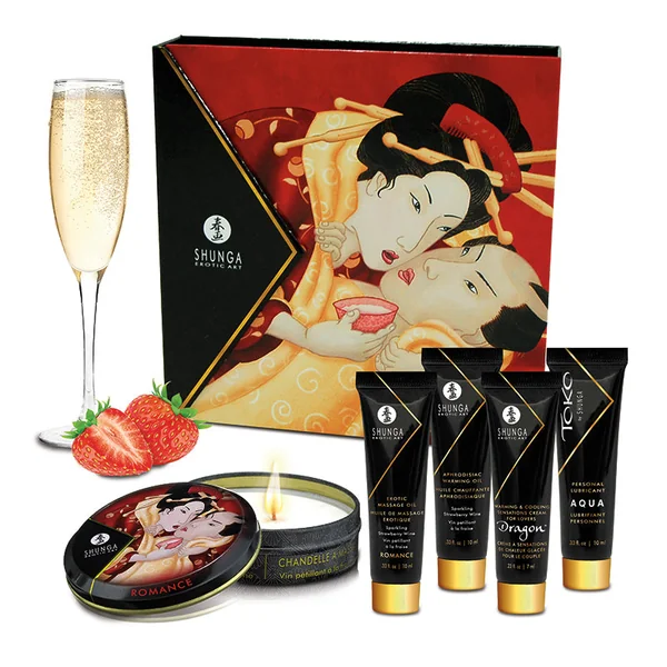 Shunga Erotic Art Geishas Secret Collection Sparkling Strawberry Wine