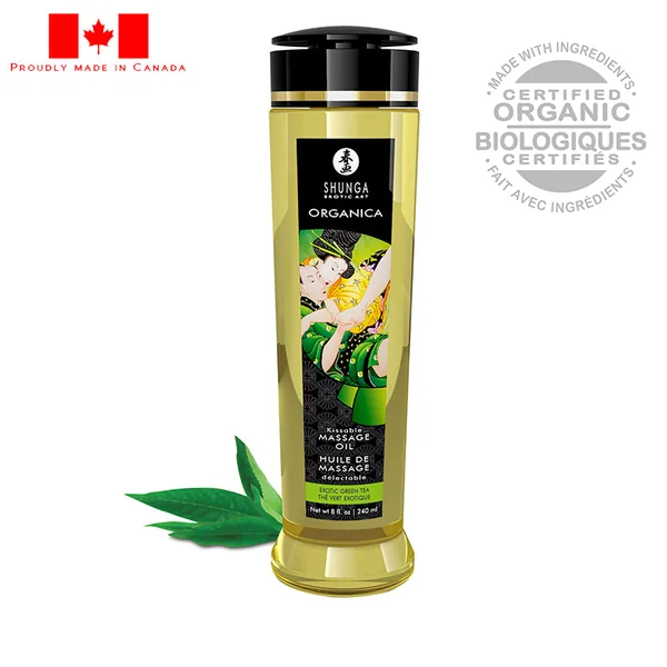Shunga Erotic Art Organica Massage Oil Green Tea