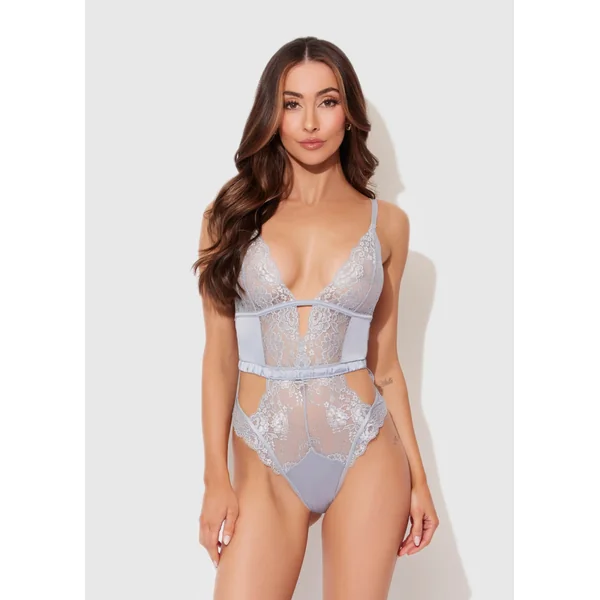 Sienna Satin & Lace Wireless Teddy