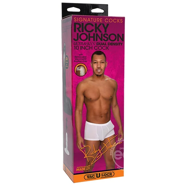 Signature Cocks Ricky Johnson Dildo 10in - Chocolate