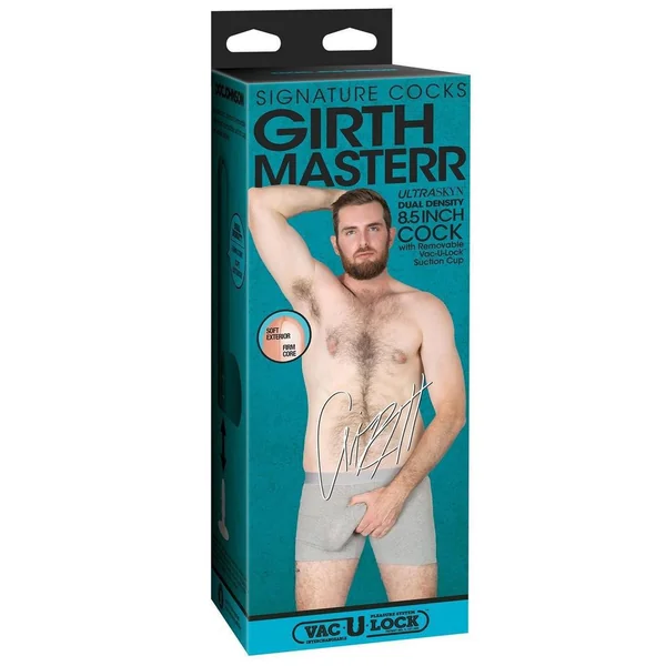 Signature Cocks Ultraskyn Girthmasterr Dildo with Removable Suction Cup 8.5in - Vanilla