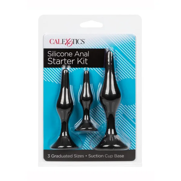 Silicone Anal Starter Kit (3 Per Set) - Black
