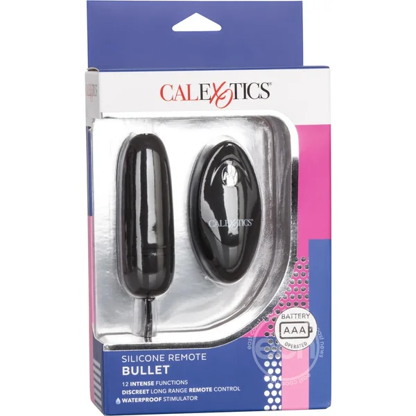 Silicone Bullet with Remote Control - Black
