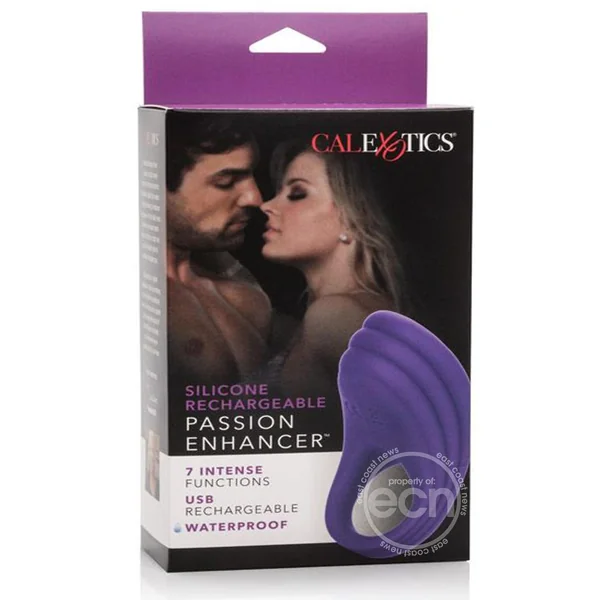 Silicone Rechargeable Passion Enhancer Cockring Waterproof Purple