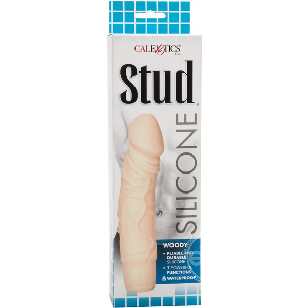 Silicone Stud Woody Vibrator - Vanilla
