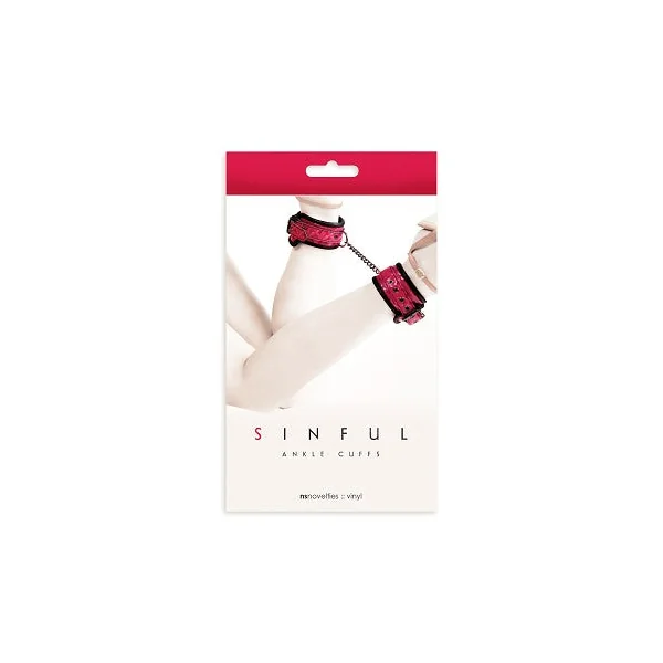 Sinful Ankle Cuffs Pink Adjustable