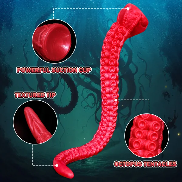Siren - Fantasy Dildo - Long Tentacle Dildo - Silicone Suction Cup Dildo