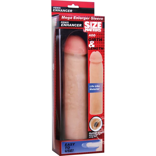 Size Matters Mega Enlarger Sleeve Penis Enhancer - Vanilla