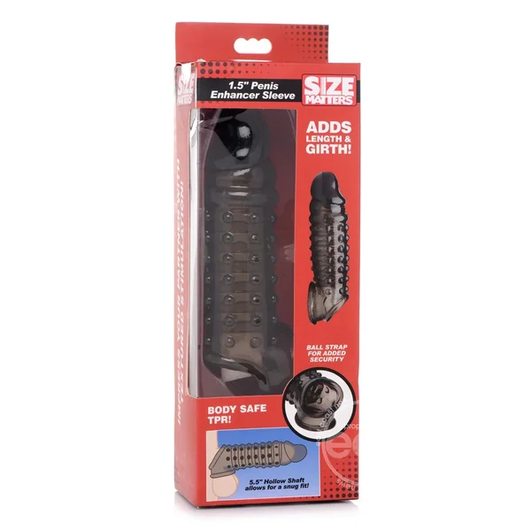 Size Matters Penis Enhancer Sleeve 1.5in - Smoke