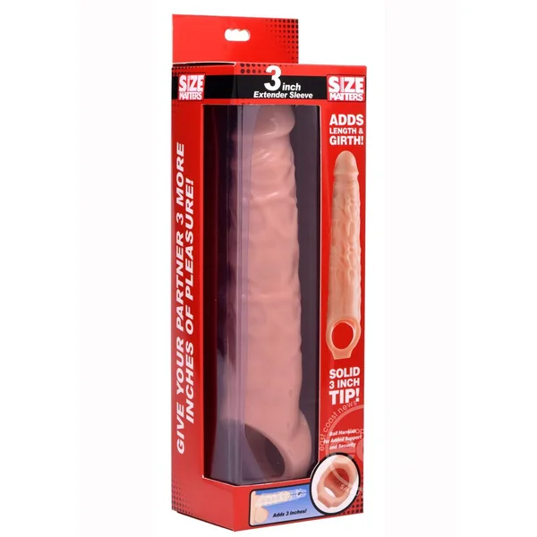 Size Matters Penis Enhancer Sleeve 3in - Vanilla