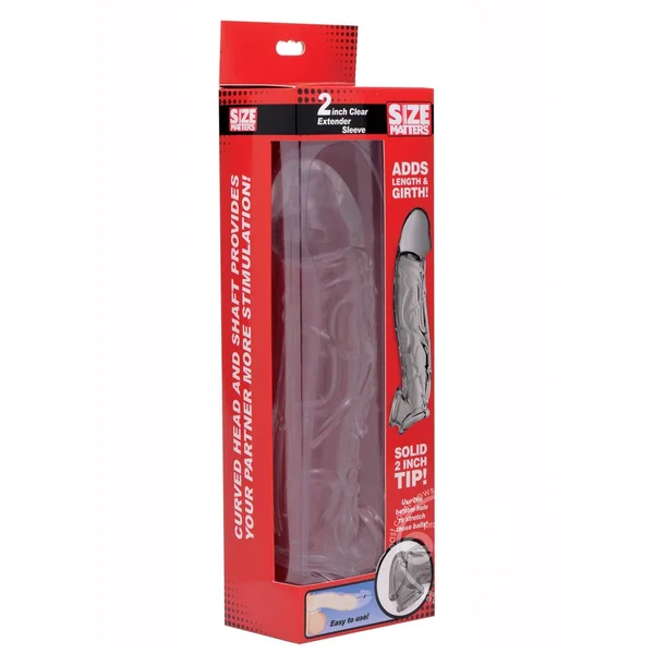 Size Matters Penis Extender Sleeve 2in - Clear