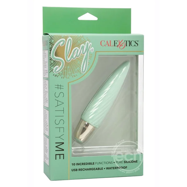 Slay #SatisfyMe Rechargeable Silicone Bullet Vibrator - Green