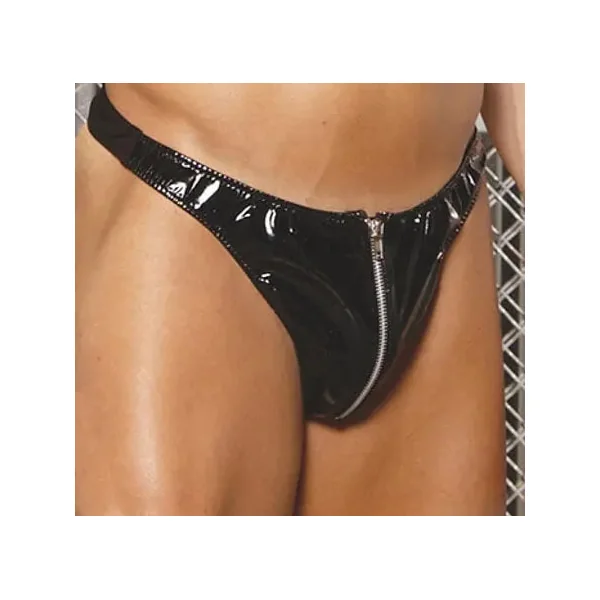 Sleek Men’s Vinyl Thong