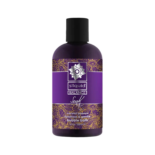 Sliquid Balance Soak PH Balanced Hydrating Coconut Papaya Scented Bubble Bath