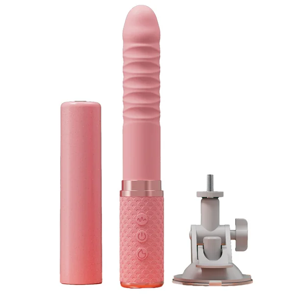 Smart Thrusting Dildo – Remote Controlled | 10 Vibration Modes + Heating | Suction Base for Hands-Free Play