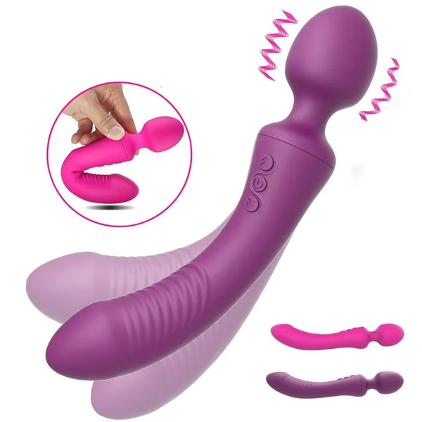 Soft Powerful Wand AV Vibrators for Women 20 speed Dual motor Dildo vibrator Massager Sex Toy Clitoris Vagina anus Stimulate