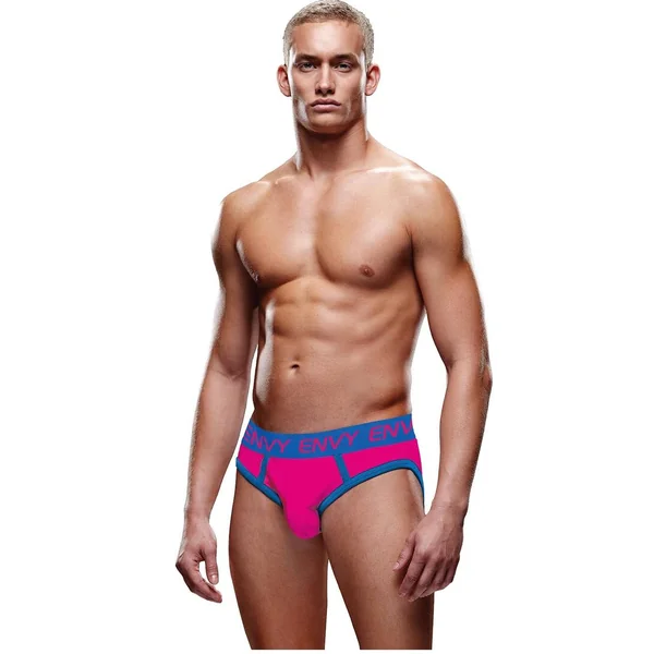 SOLID ENVY JOCK - PINK/BLUE