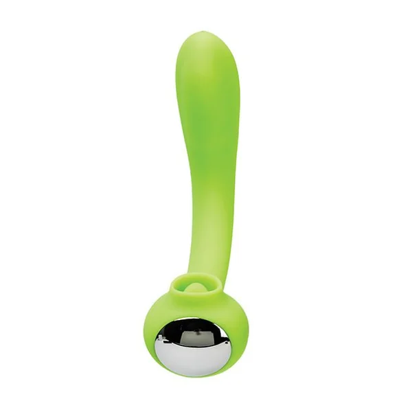 Space Lunar Licker Bendable Clitoral & G-Spot Vibe - Neon Green