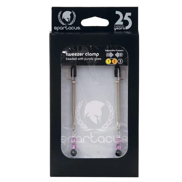 Spartacus Adjustable Tweezer Nipple Clamps W/ Beads