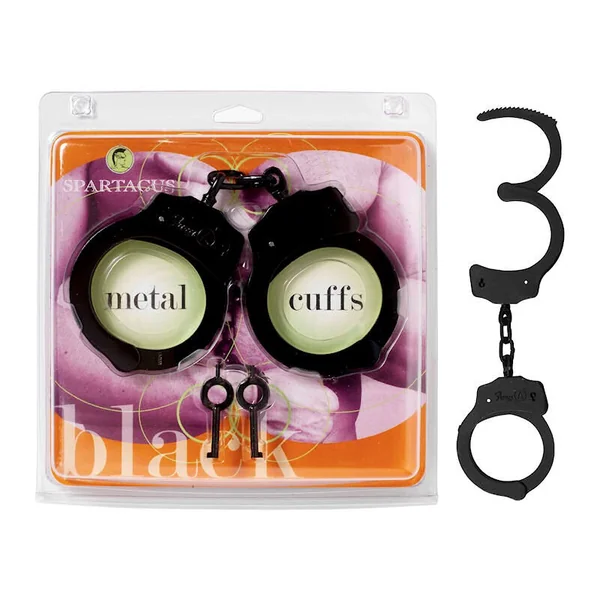 Spartacus Black Coated Steel Hand Cuffs