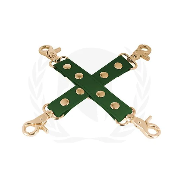 Spartacus Pu Hog Tie W/gold Hardware