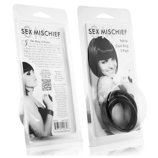 Sportsheets Nitrile Cock Ring Set – 3 Pack