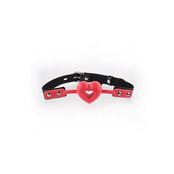 Sportsheets Sex & Mischief Amor Red Heart Shaped Breathable Ball Gag
