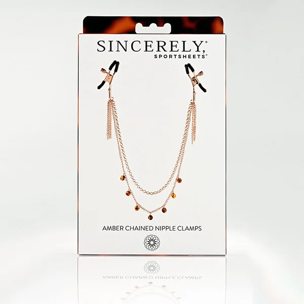 Sportsheets Sincerely Amber Chain Nipple Jewelry