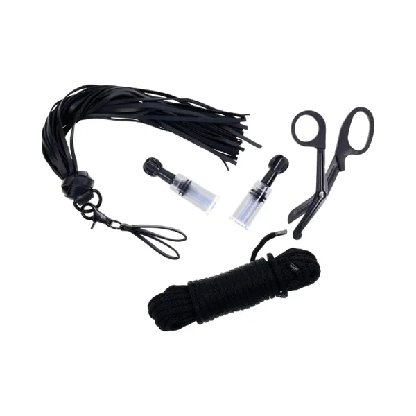 Sportsheets Tied and Twisted Bondage Kit Rope And Sensation 4 Piece Kit