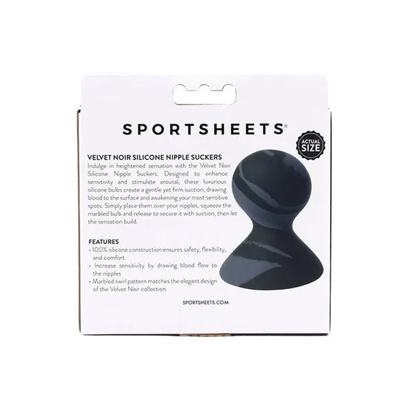Sportsheets Velvet Noir Silicone Nipple Sucker - Black