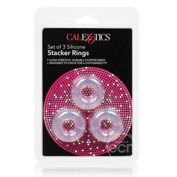 Stacker Rings Silicone Cock Rings 3 Piece - Clear