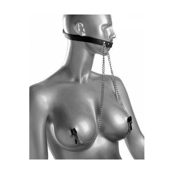 Stainless-Steel-Necklace-Leather-Clips-Bondage