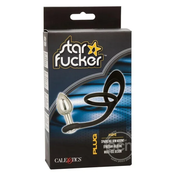 Star Fucker Mini Plug Silicone Dual Enhancer - Black