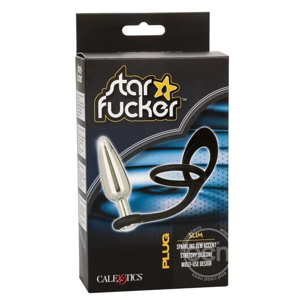 Star Fucker Slim Plug Silicone Dual Enhancer - Black