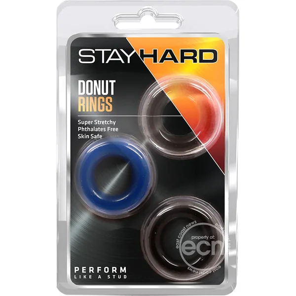 Stay Hard Donut Cock Rings - Assorted