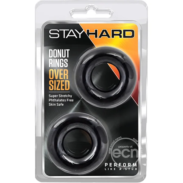 Stay Hard Donut Rings Oversized (2 pack) - Black