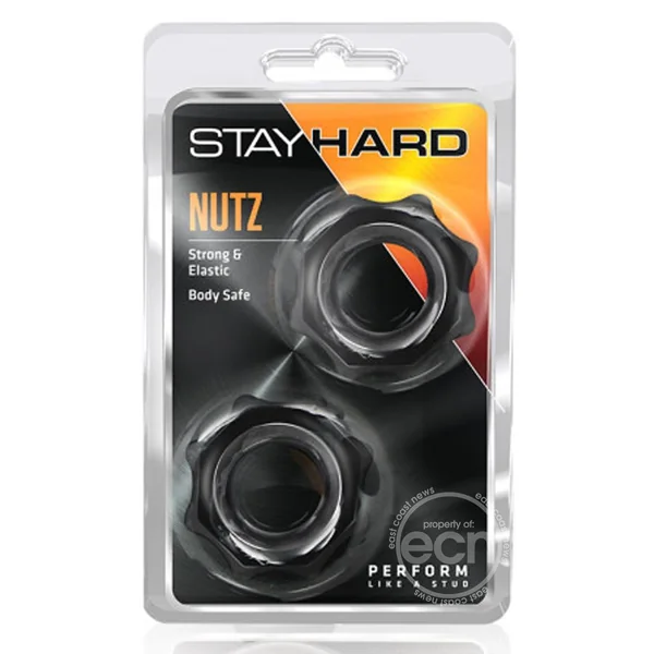Stay Hard Nutz Cock Ring- Black