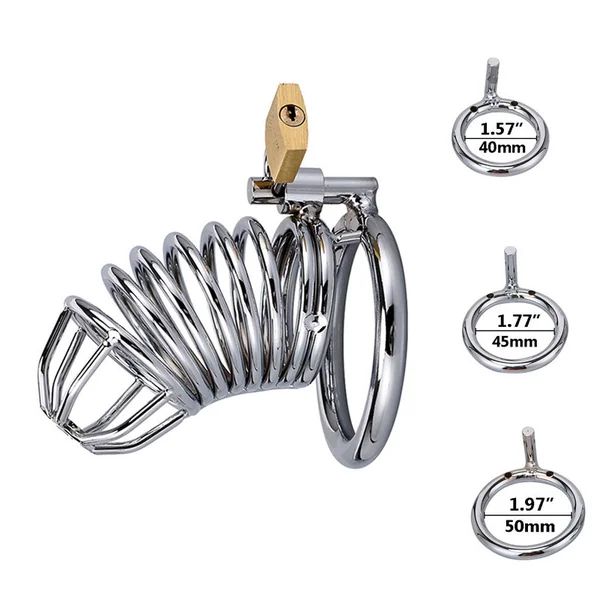 Steel Male Chastity Device with Padlock