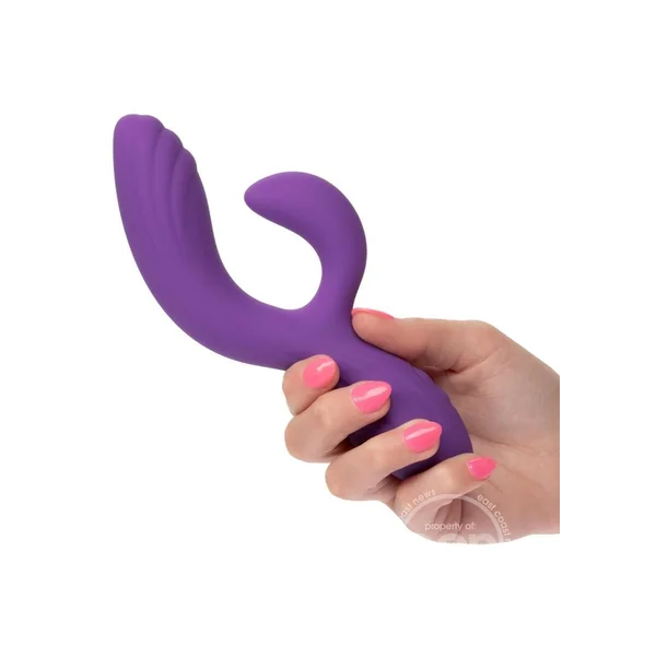 Stella Liquid Silicone C Curve Rechargeable G-Spot Vibrator - Purple