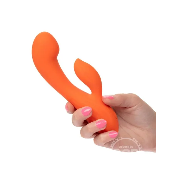 Stella Liquid Silicone Dual G Massager Rabbit - Orange