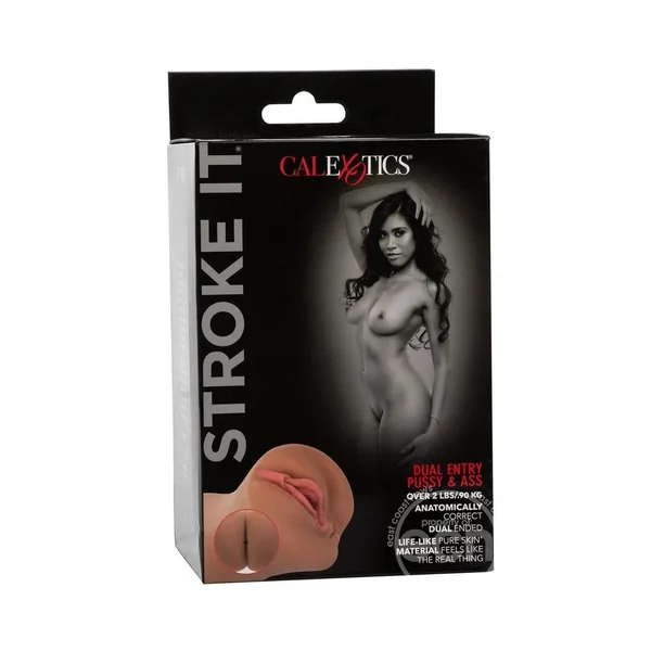 Stroke It Dual Entry Pussy & Ass - Chocolate