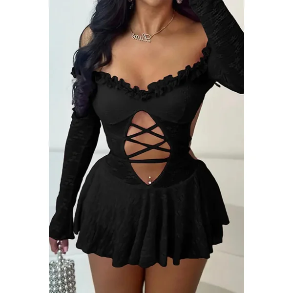 Sultry Black Mini Dress