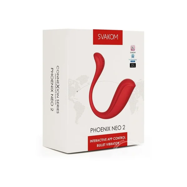 Svakom Phoenix Neo 2 Interactive Rechargeable Silicone Bullet Vibrator with Remote Control