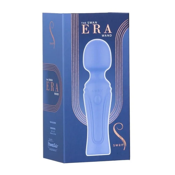 Swan Mini Wand Rechargeable Silicone Vibrator - Purple