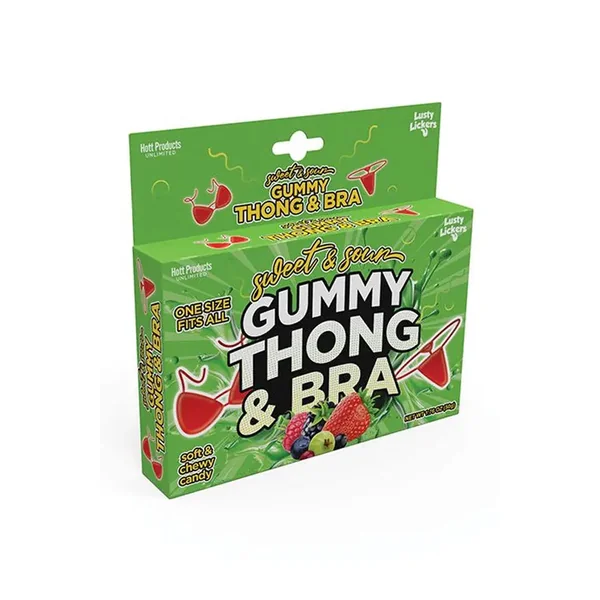Sweet and Sour Gummy Thong and Bra
