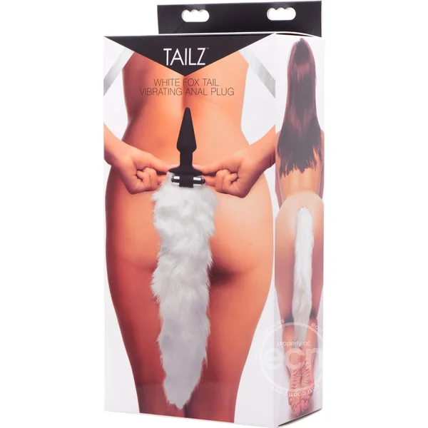 Tailz Vibrating Fox Tail Anal Plug - White