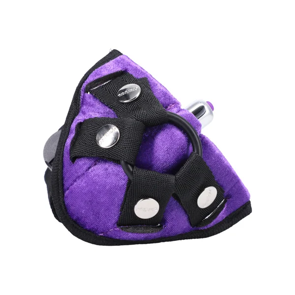 Tantus Velvet Vibrating Adjustable Strap-On Harness