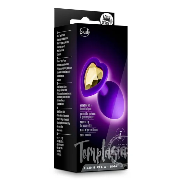 Temptasia Bling Plug Silicone Butt Plug - Purple